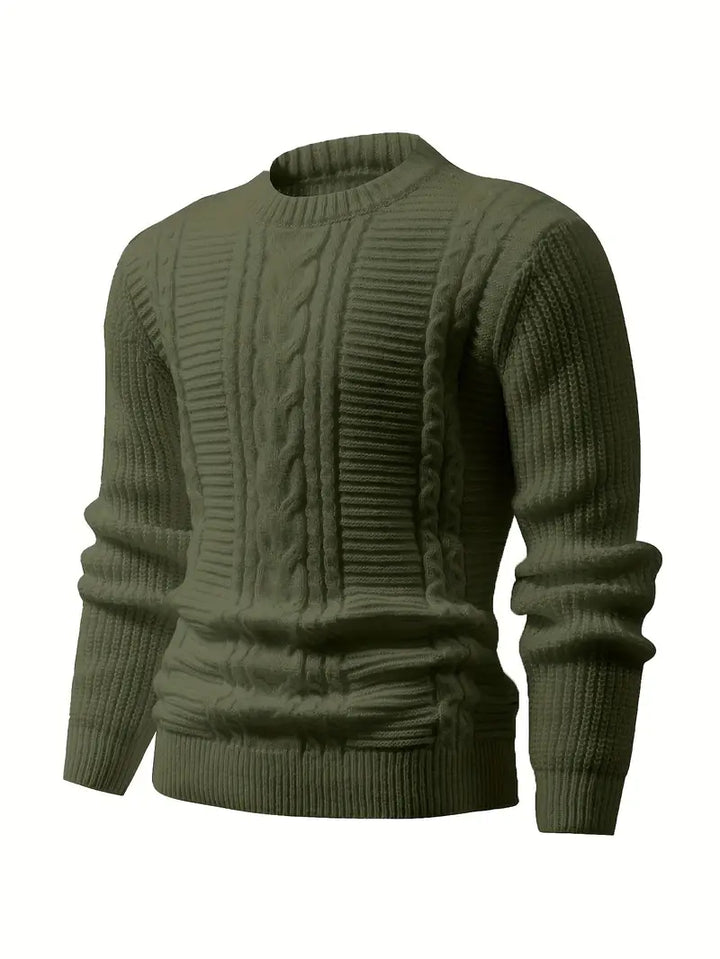Jilson - Jersey Texturizado De Cuello Redondo y Manga Larga