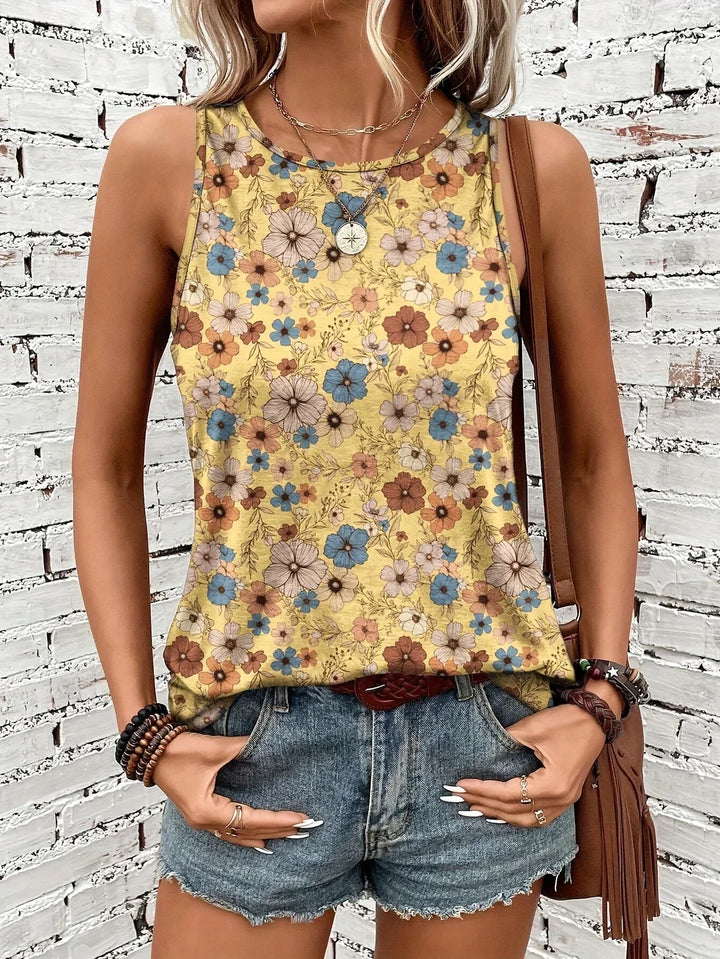 Lilou - Top Informal De Verano Con Estampado Floral