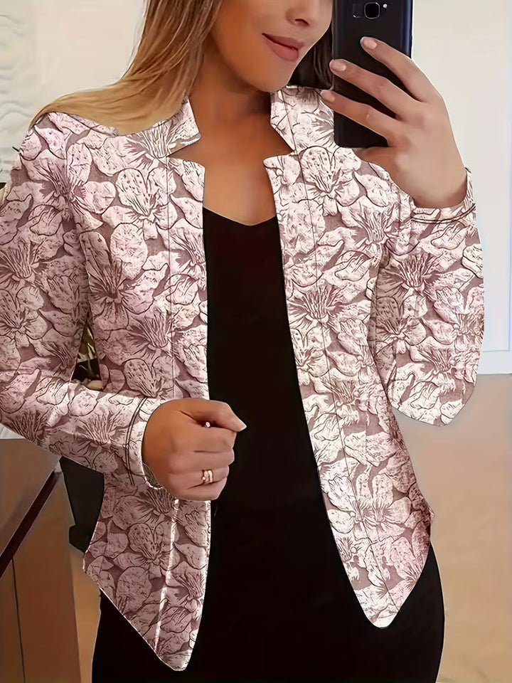 Tifany - Blazer de Manga Larga Con Estampado Floral