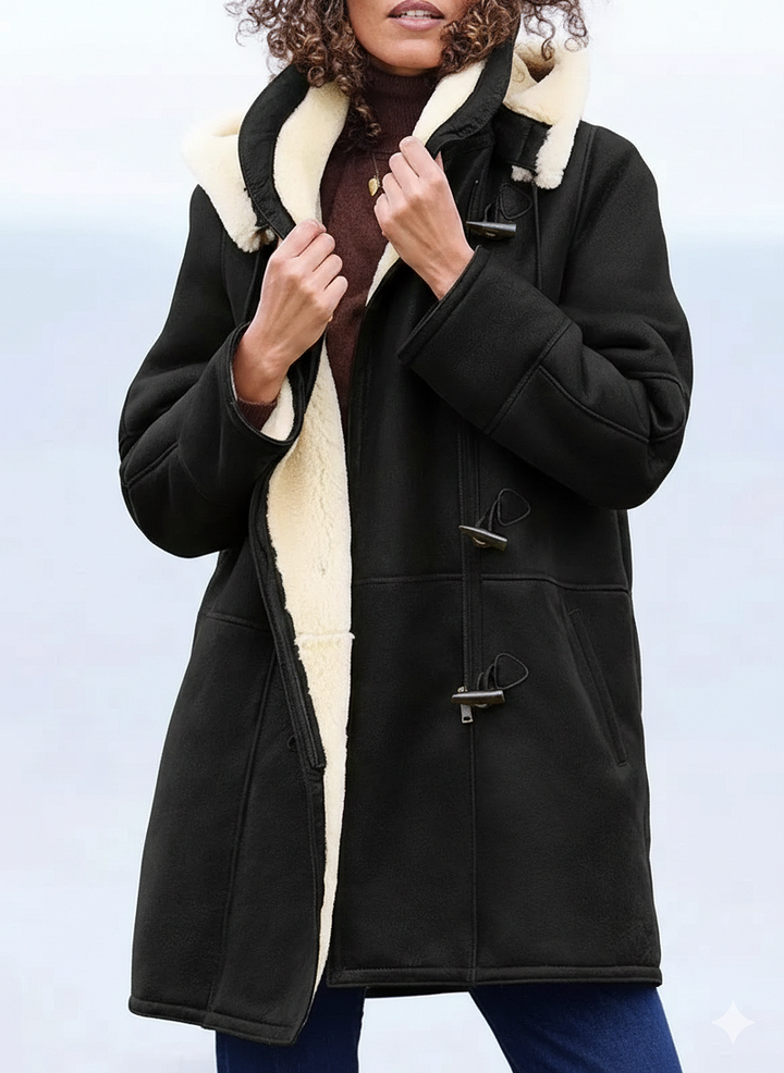 Zulika - Abrigo De Piel Sintética Con Forro De Borreguillo
