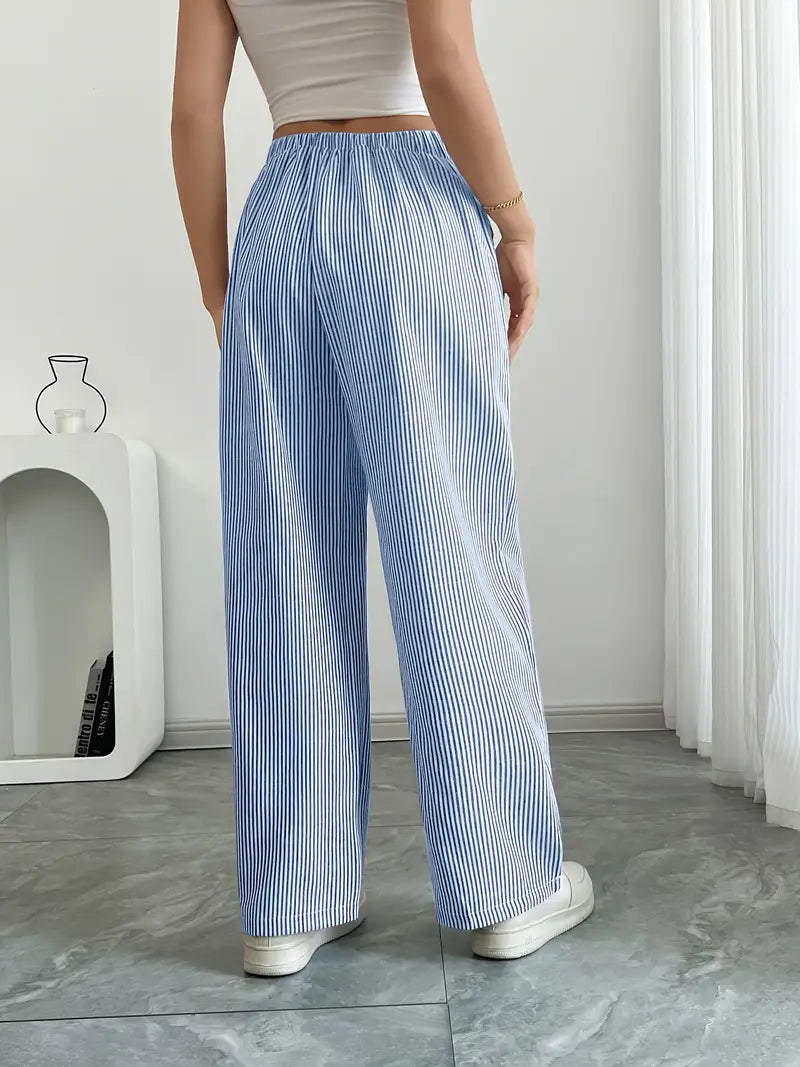 Alina - Pantalón Elegante A Rayas Con Bolsillos