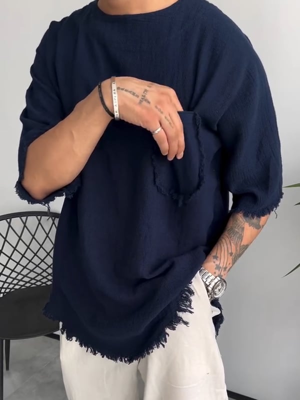 Davis - Camiseta De Manga Corta De Lino