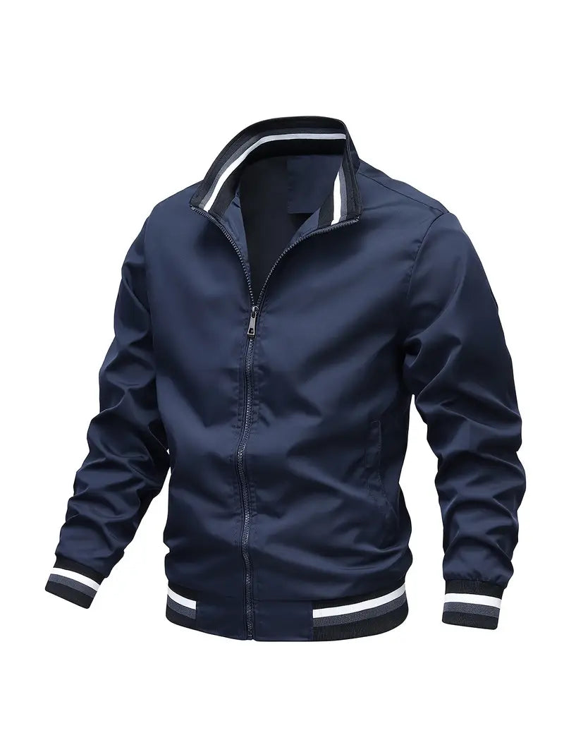 Stanton - Chaqueta Informal Con Cuello Alto Y Cremallera