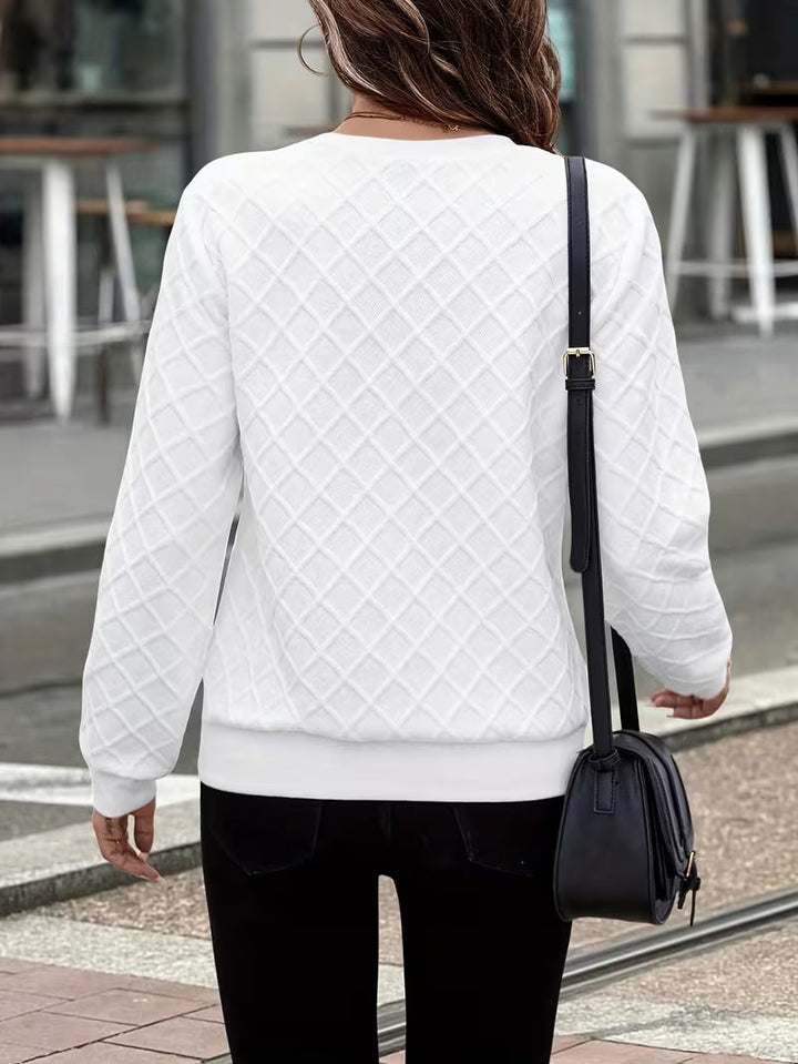 Juliet - Sudadera de Manga Larga Con Cuello de Cremallera y Textura