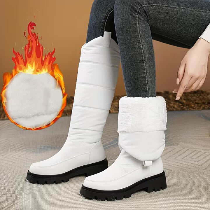Menna - Botas De Invierno Hasta La Rodilla Con Suela Antideslizante
