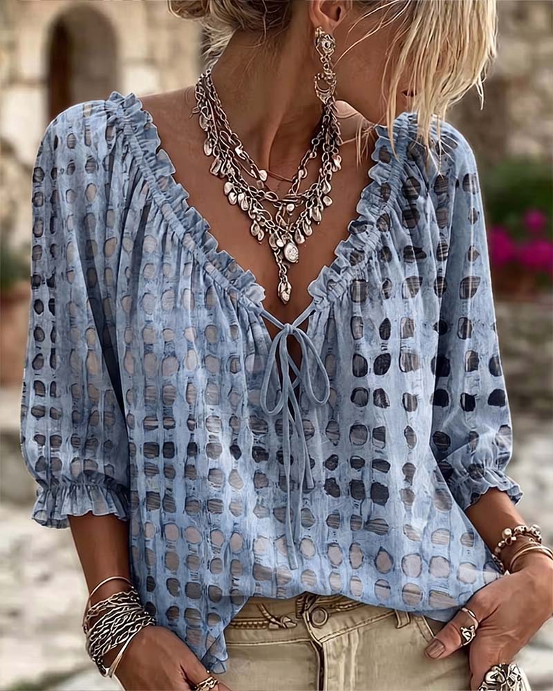 Bastila - Blusa Informal De Lunares