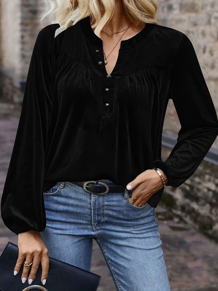 Ramina - Camisa Elegante De Manga Larga Lantern