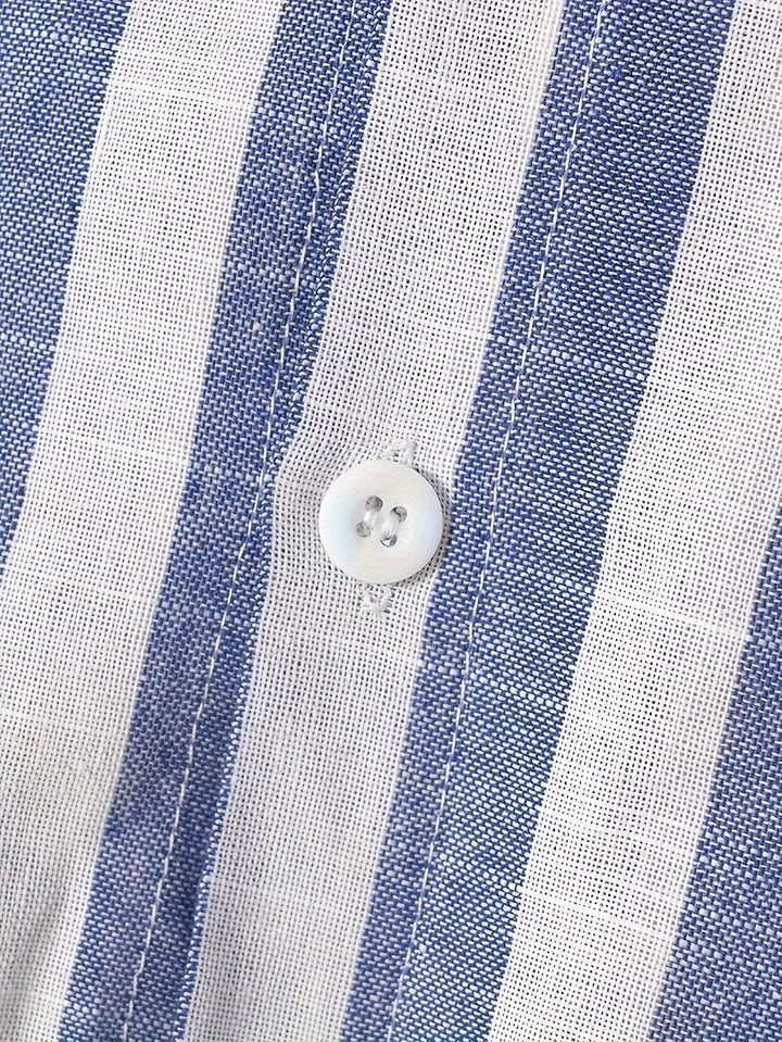 George - Camisa Elegante De Manga Larga a Rayas
