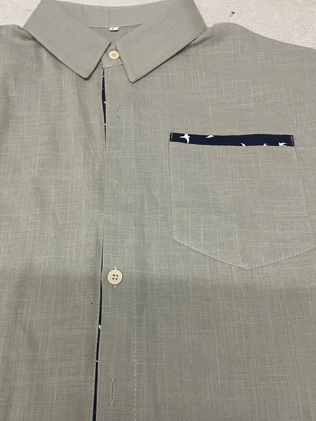 Trofim - Camisa Elegante Con Estampado De Pájaros
