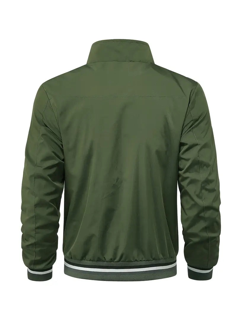 Stanton - Chaqueta Informal Con Cuello Alto Y Cremallera