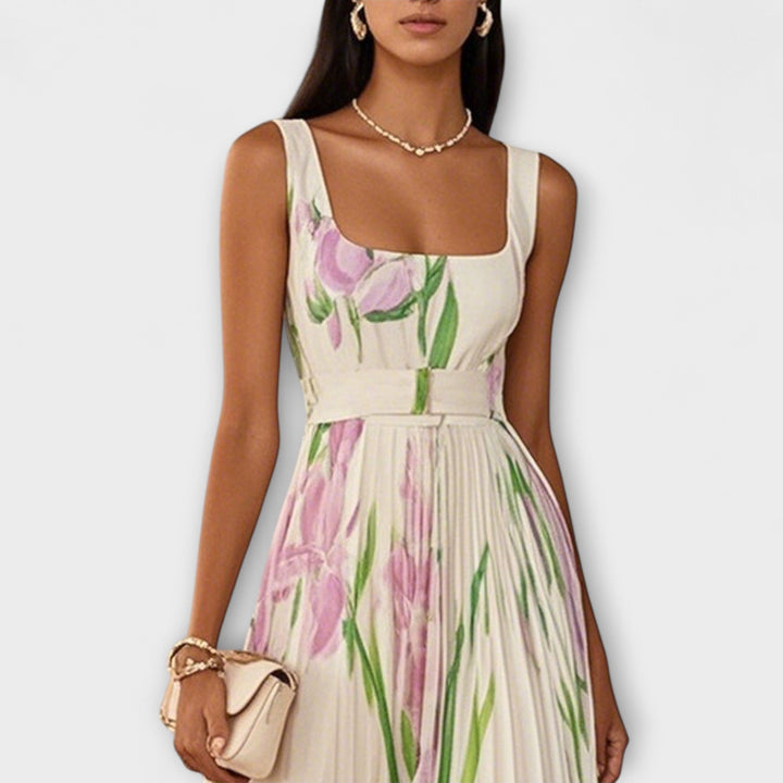 Tressa - Elegante Vestido Sin Mangas Con Estampado Floral