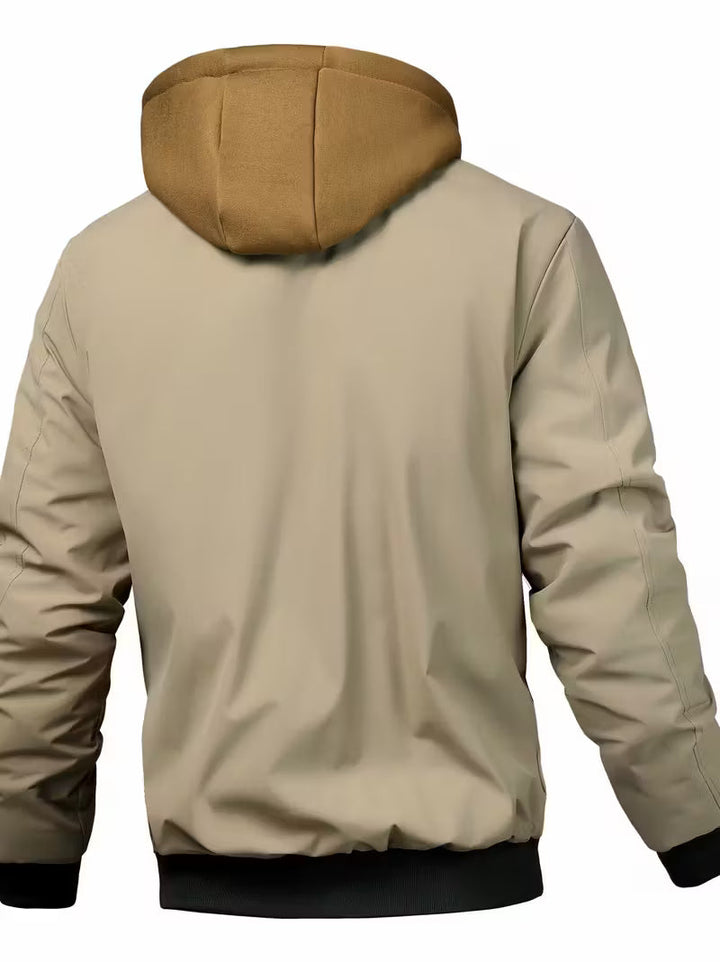 Sylvain - Chaqueta Con Capucha y Cremallera Estilo Fuerza Aérea