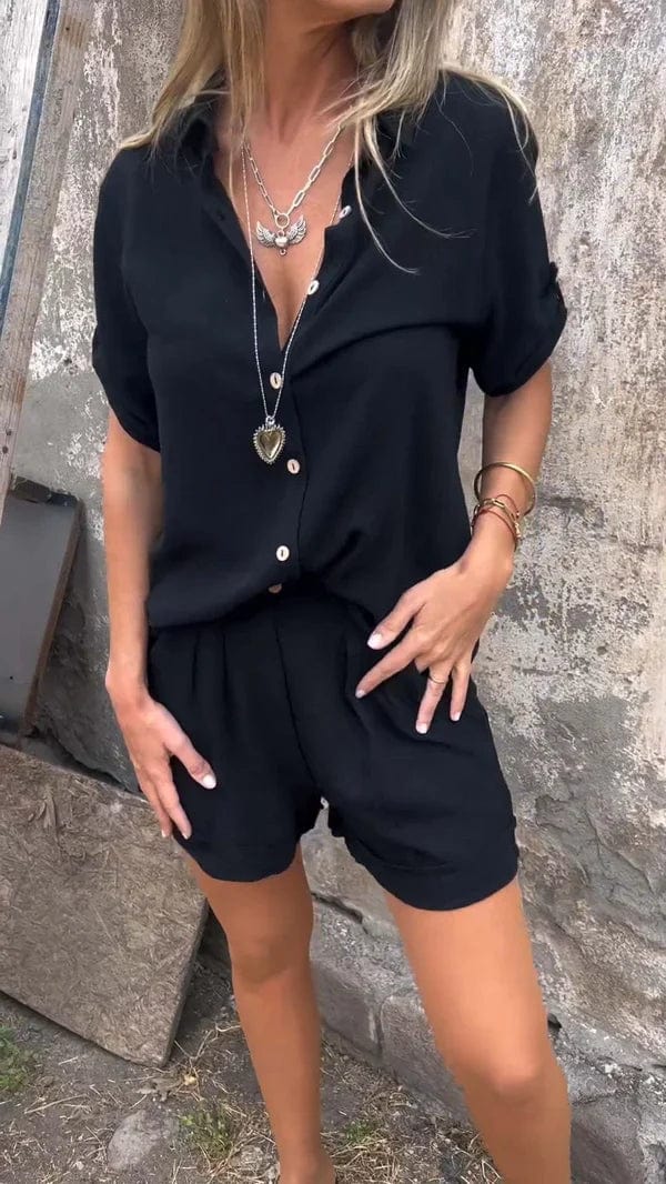 Sadie - Conjunto Corto De 2 Piezas De Lino Claro