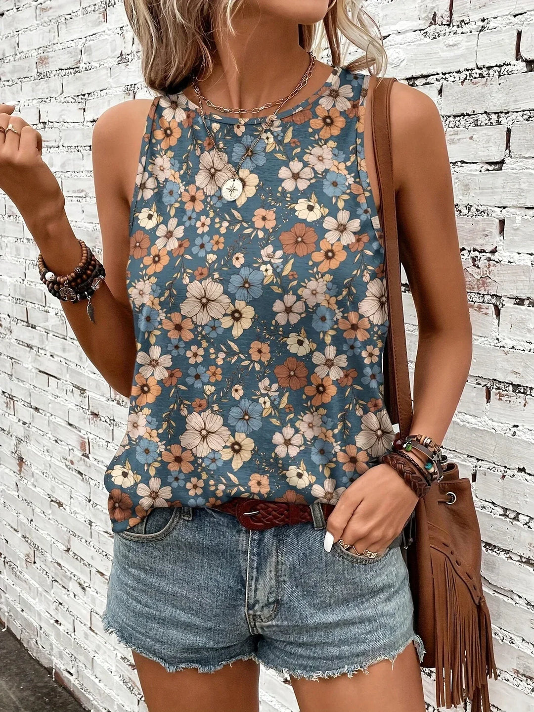 Lilou - Top Informal De Verano Con Estampado Floral