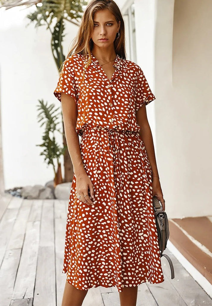 Carine - Vestido Con Cuello En V