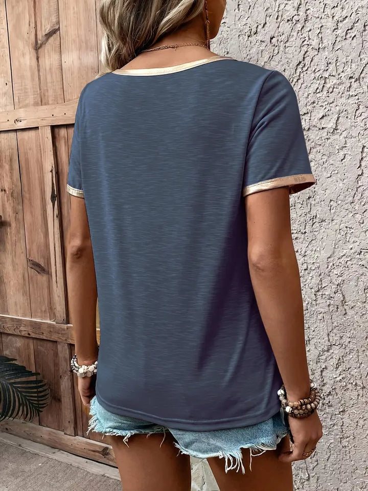 Lamprini - Elegante Camiseta De Manga Corta