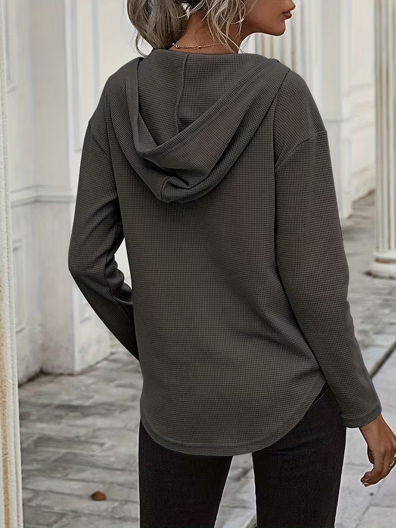 Heydi - Sudadera Con Capucha Manga Larga y Bajo Curvo