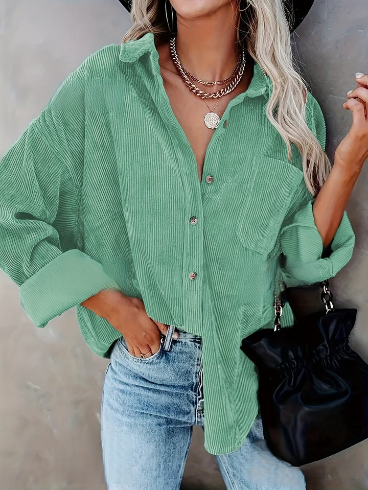 Irmela - Manga Larga Botón Camisa