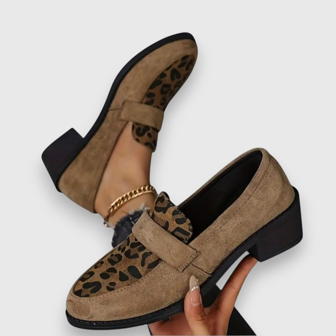 Lucyna - Mocasines Elegantes Con Estampado De Leopardo