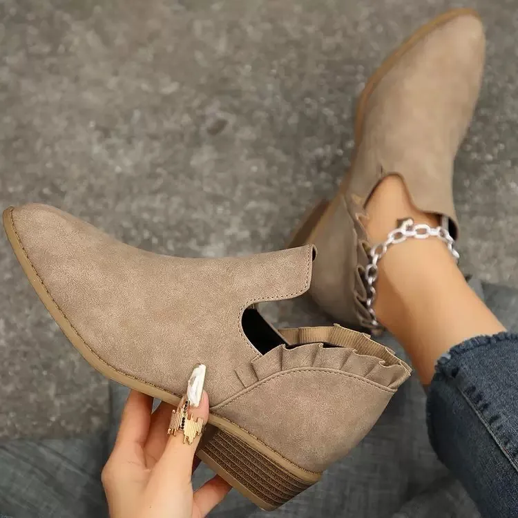Veredah - Botines Modernos Con Volantes