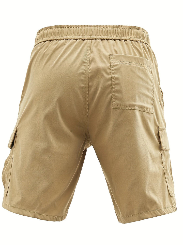 Lewand - Pantalones Cortos Cargo Elegantes y Holgados Con Bolsillo Lateral