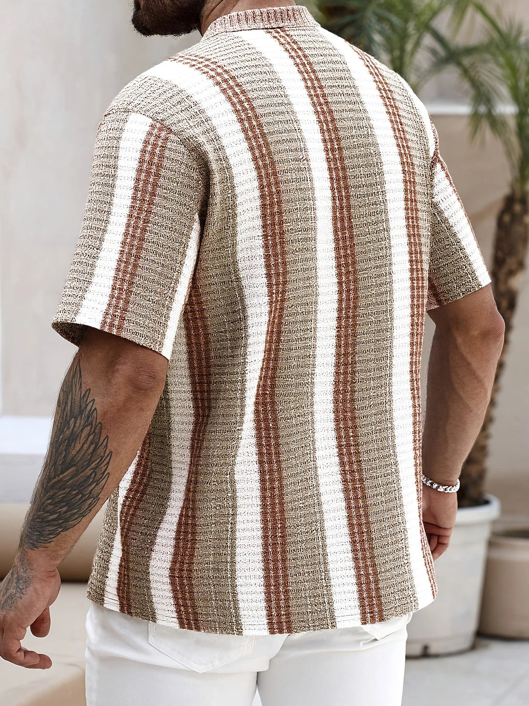 Avram - Camisa Informal A Rayas Con Botones