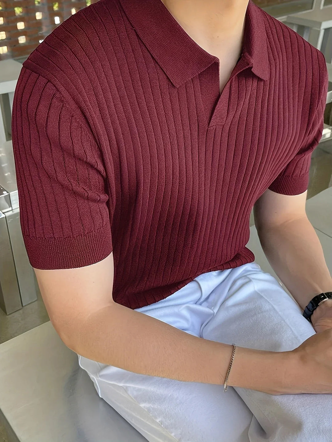 Avgustin - Polo Informal De Manga Corta