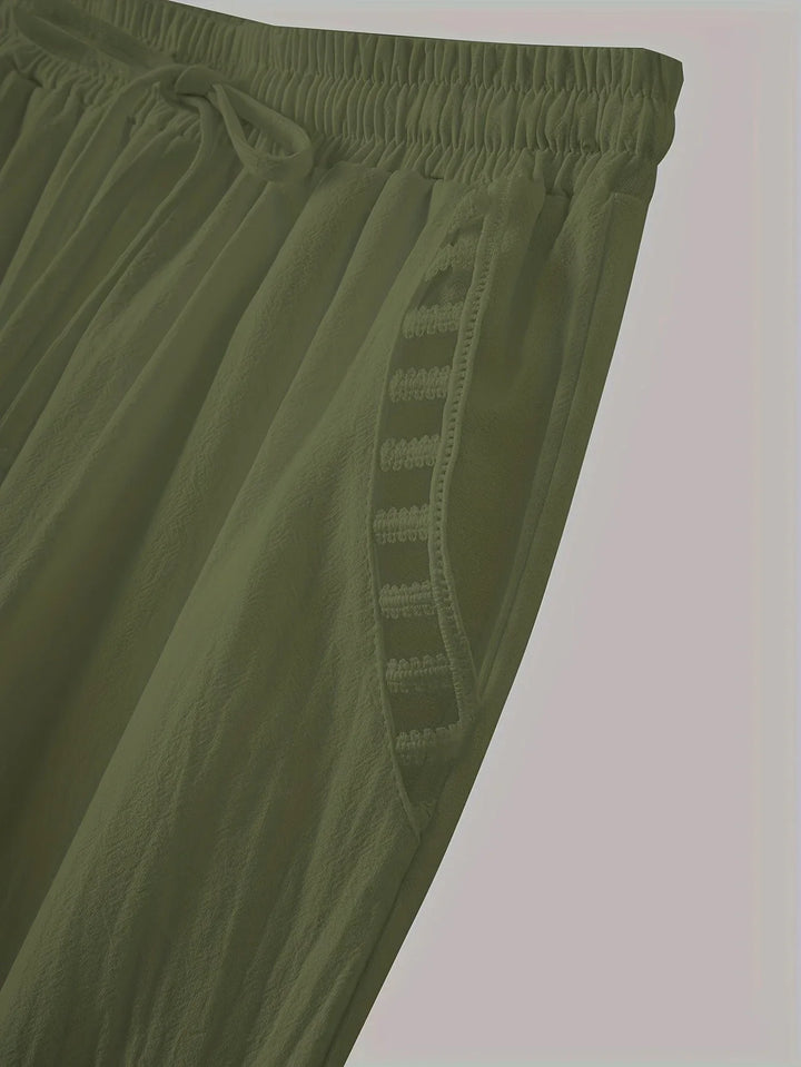 Tracey - Contraste Recortar Recortado Pantalones