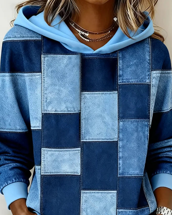 Yaralyn - Sudadera con Capucha de manga Larga y Estampado a Cuadros