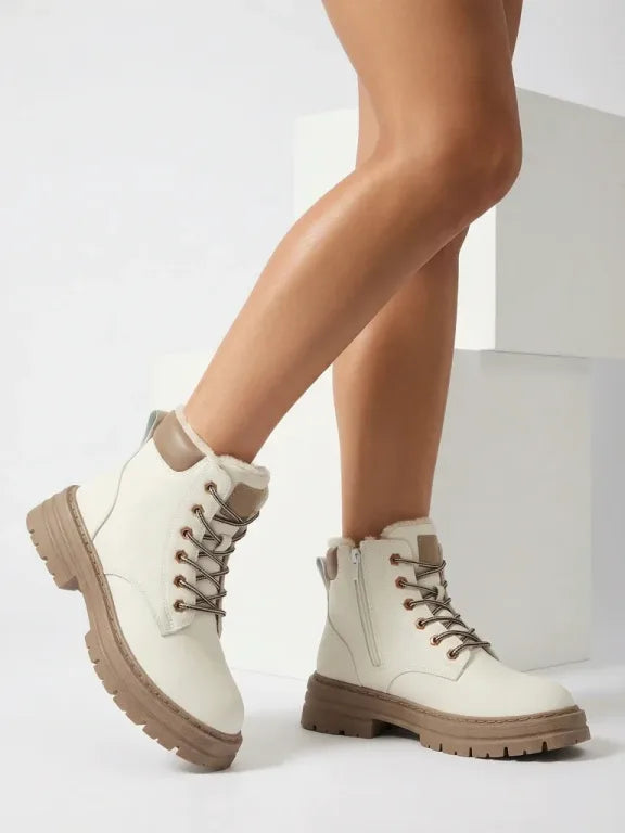Alosia - Botines Con Cordones y Suela Gruesa
