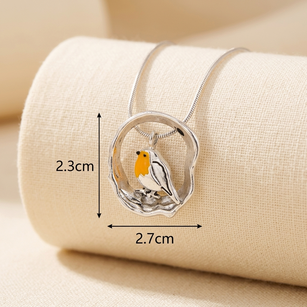 Lien -  Collar Con Colgante De Petirrojo