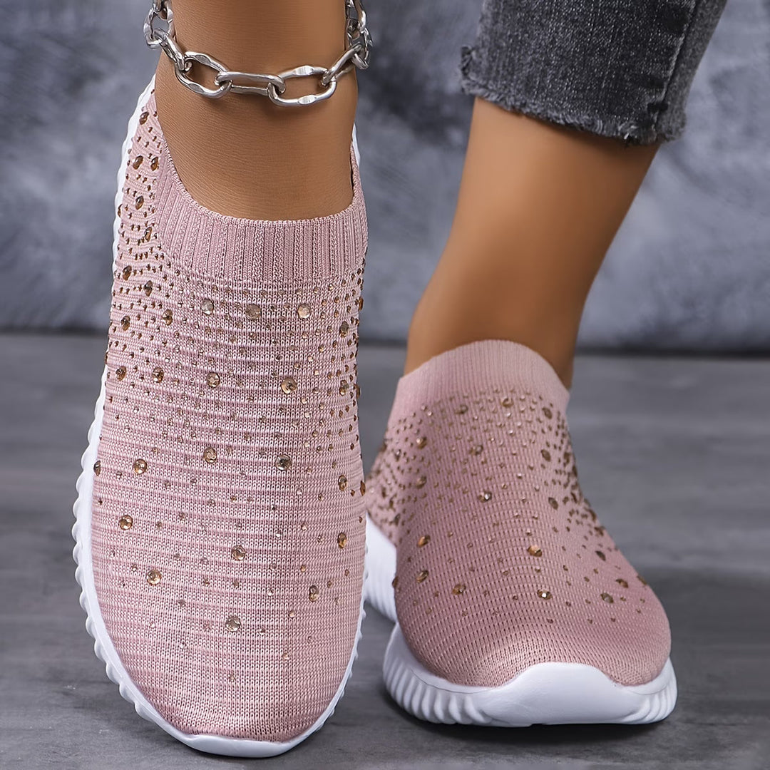 Elizaa - Zapatillas Cómodas Con Pedrería