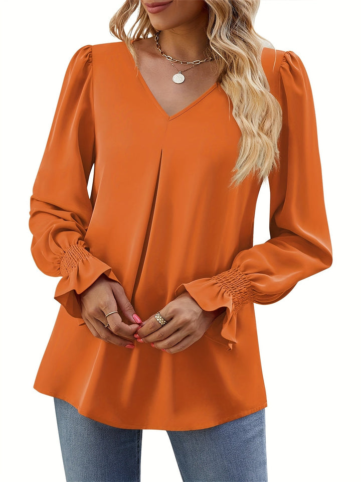 Shugyla - Camisa Holgada De Manga Larga Con Volantes