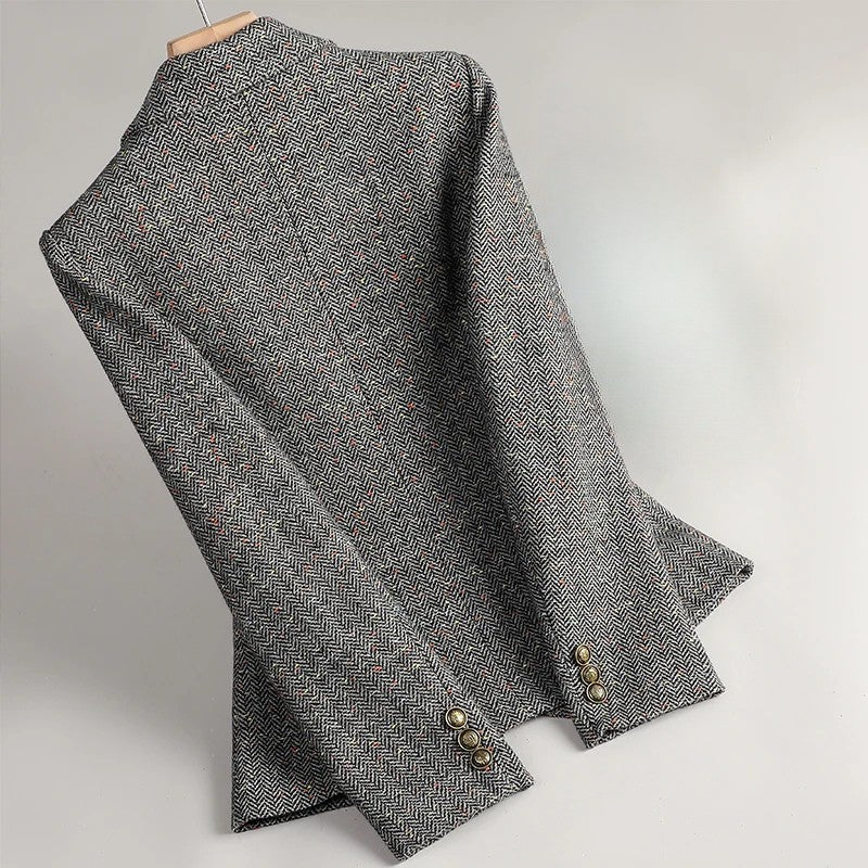 Cesira - Blazer De Tweed Con Diseño En Espiga