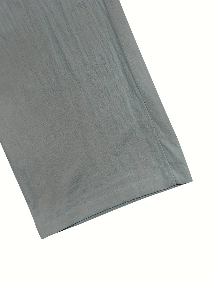 Beslan - Pantalones Elegantes De Pierna Recta Con Botones Dorados
