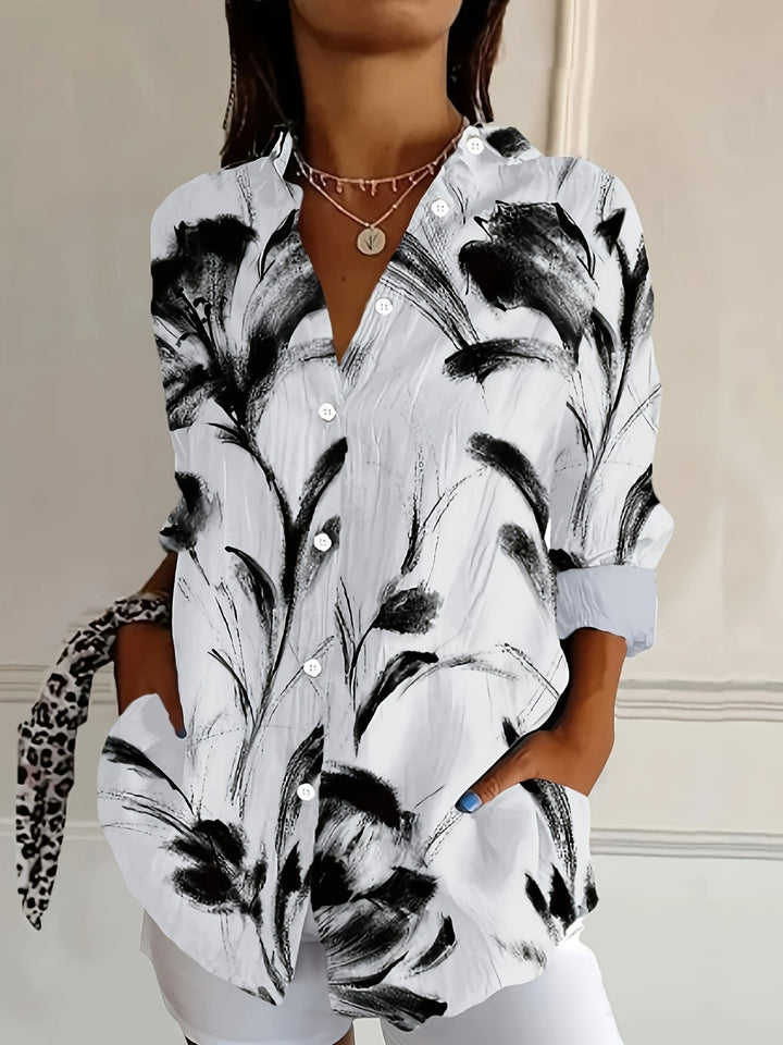 Ulka - Camisa De Manga Larga Con Estampado Floral