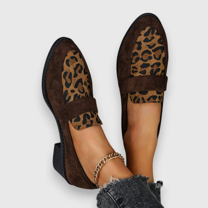 Lucyna - Mocasines Elegantes Con Estampado De Leopardo