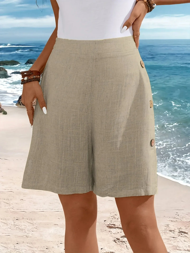 Fenella - Cómodos Pantalones Cortos Con Botones