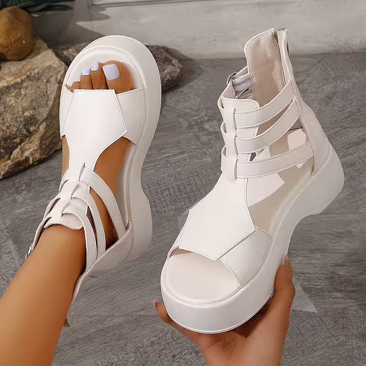 Austeja - Sandalias Con Plataforma Gruesa y Punta Abierta