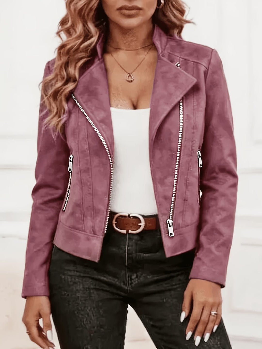 Amina - Chaqueta De Manga Larga Con Cremallera