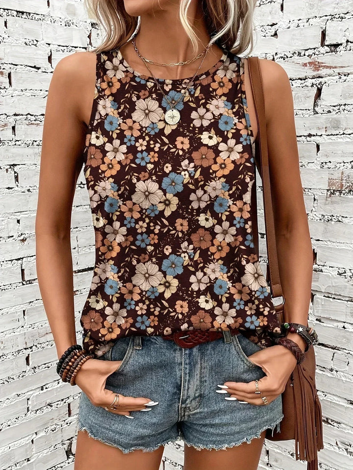 Lilou - Top Informal De Verano Con Estampado Floral