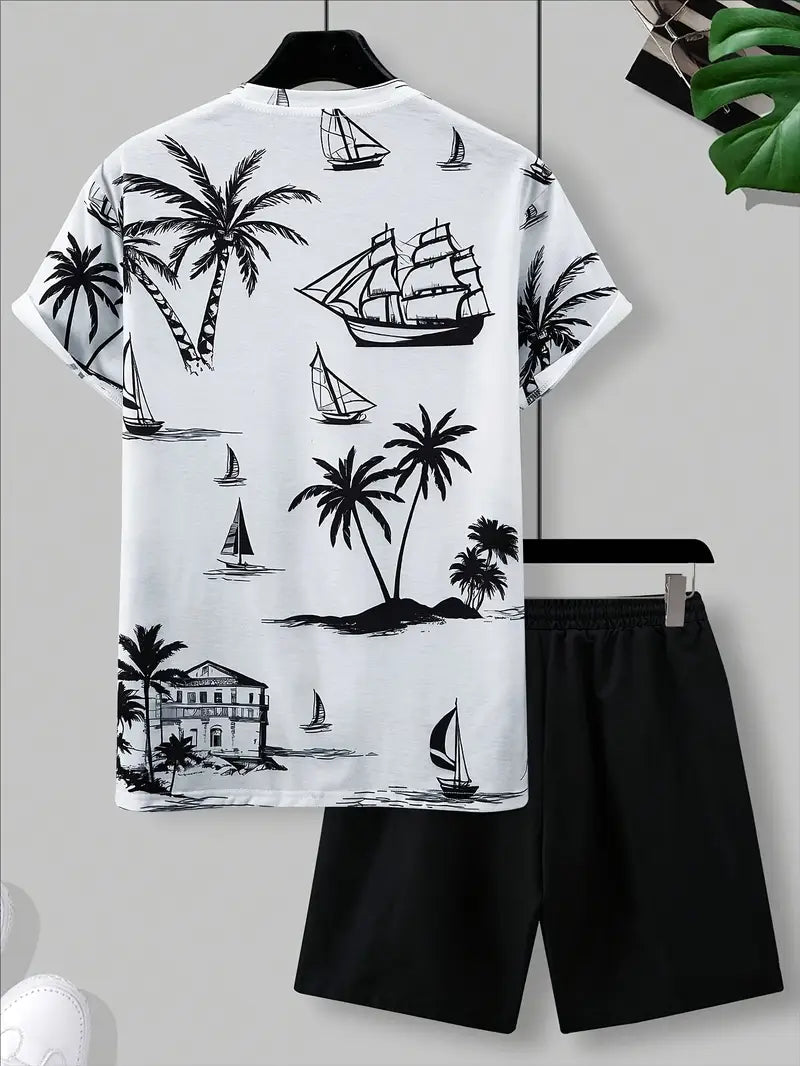 Barea - Elegante Verano Dos Piezas Impreso Set