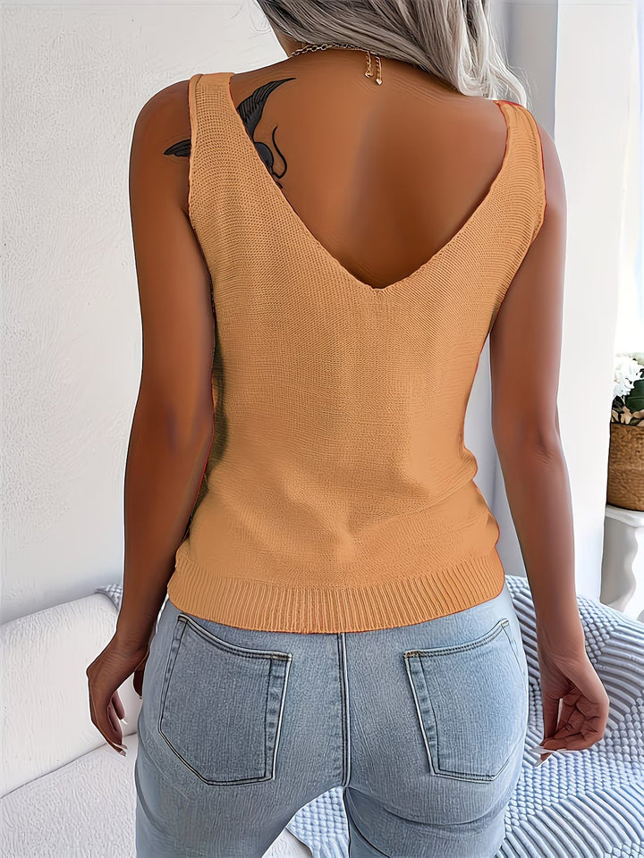 Nayla - Camiseta Sin Mangas De Punto