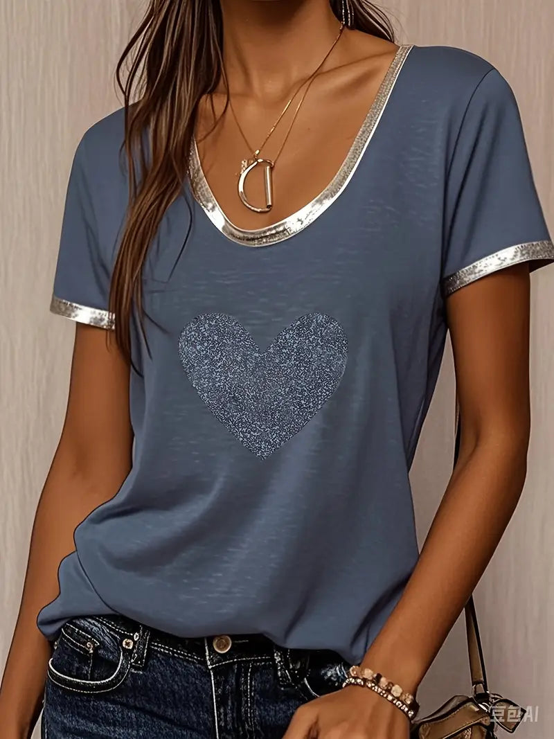 Lamprini - Elegante Camiseta De Manga Corta