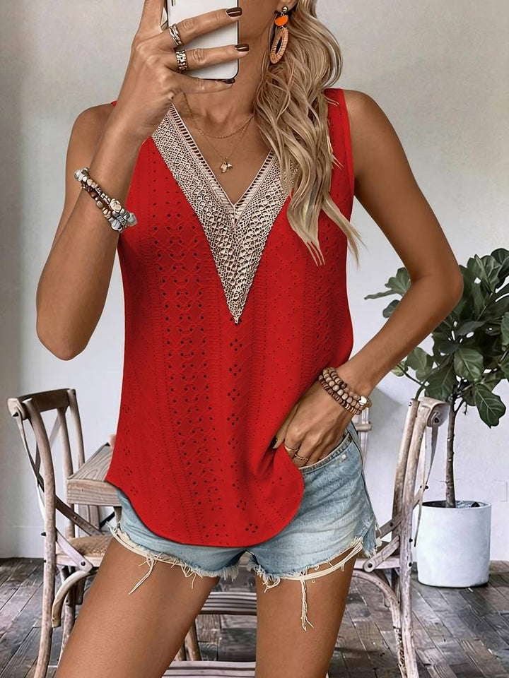 Melique - Top Informal Sin Mangas Y Con Cuello en V