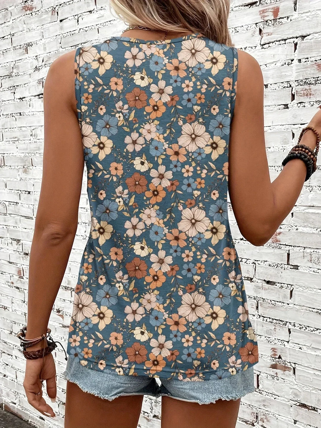 Lilou - Top Informal De Verano Con Estampado Floral