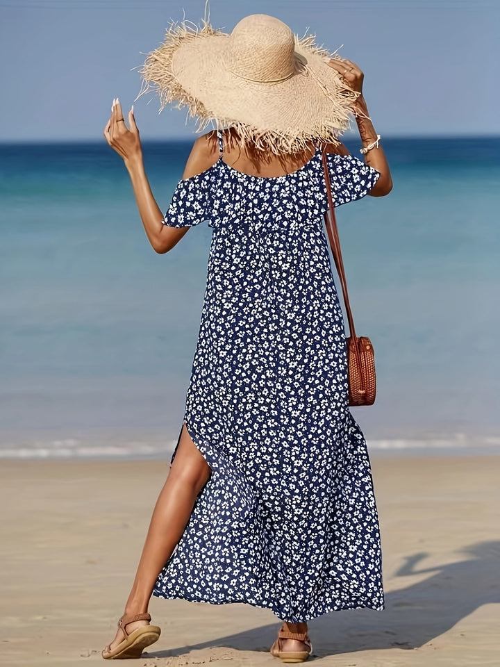 Consuelo - Vestido Con Hombros Descubiertos Y Estampado Floral