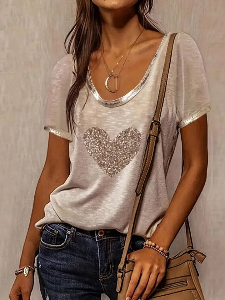 Lamprini - Elegante Camiseta De Manga Corta