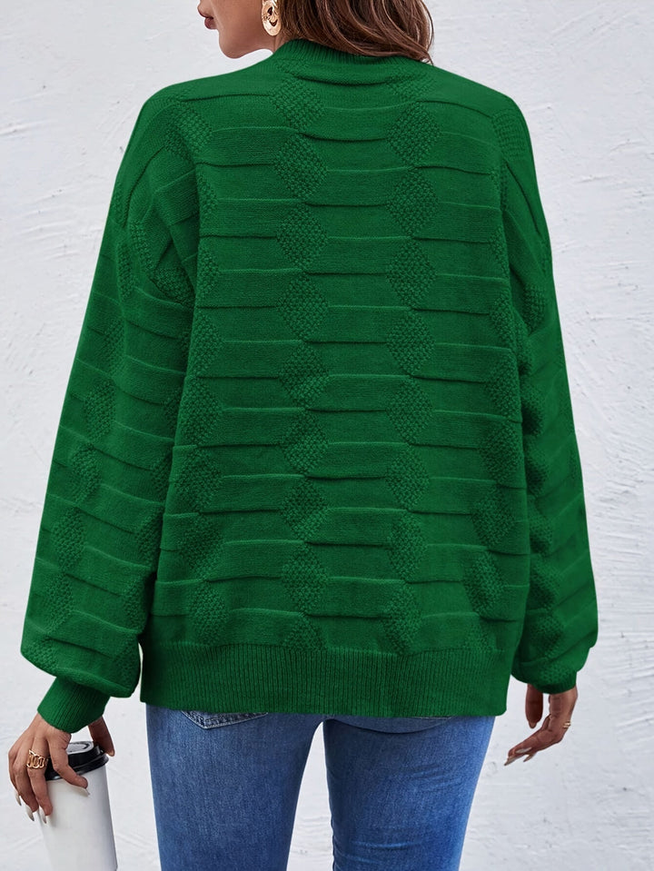 Annastina - Jersey Informal De Manga Larga Y Cuello Redondo