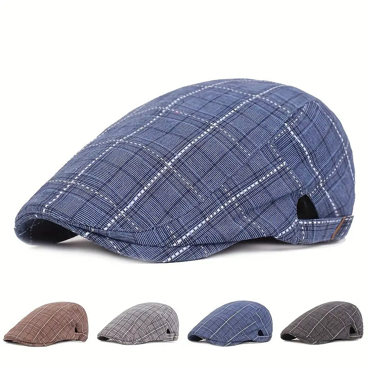 Checklyn - Gorro Elegante Con Estampado De Cuadros